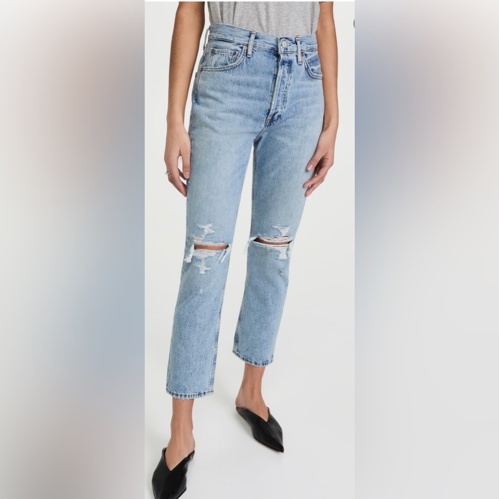 Agolde Light Blue High Rise Jeans - Picture 4 of 8